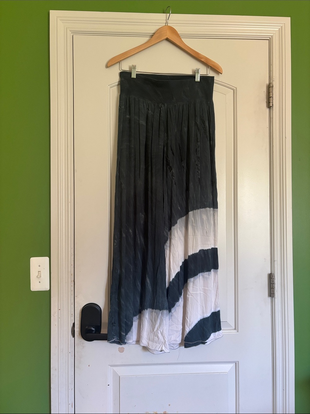 Hard Tail Medium Women’s Teal and White Wide Leg Palazzo Flowy Pants